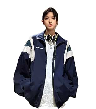 ジャケット・アウター y2k hugyourskin DetachableRoundJacket Amazon.com: Women Y2K Vintage Varsity Jacket Hip Hop Racer